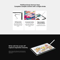 Stylet capacitif actif REDMI Smart Pen 1S en plastique avec pointe remplaçable pour tablette, autonomie de 12 heures