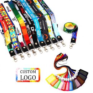 Promotional Lanyard Customizable Phone Neck Strap Tool Keychain Printing Sublimation Satin Polyester Lanyards With Logo Custom - Product Image 1