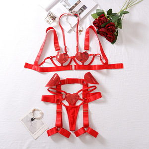 Sexy Hollowed-out Backless Valentine's Day Lingerie Set New Luxury Women Bra and Panty Set - Product Image 6