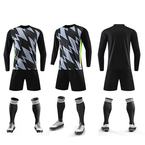 <span class=keywords><strong>Tuta</strong></span> da calcio professionale per adulti set di abbigliamento sportivo estivo a manica lunga ad asciugatura rapida antibatterico squadra personalizzabile - Product Image 4