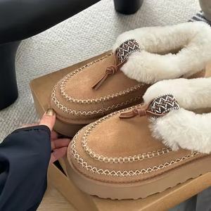 Chaussures de luxe de haute qualité, bottes d'hiver en peau de mouton UGG, bottes de neige thermiques légères, authentiques, épaisses, confortables, unisexes - Product Image 2