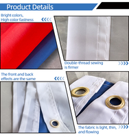 Drapeau national de Madagascar en polyester de qualité supérieure, prix d'usine