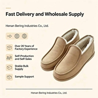 Chaussures à enfiler en cuir de mouton chaudes et confortables, doublées de fourrure, en peau de mouton australienne double face, pour usage quotidien