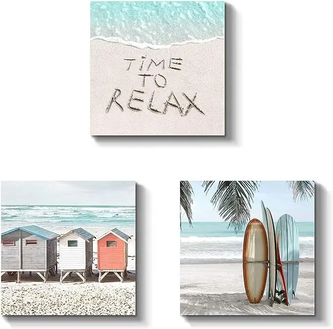 لوحة فنية للشاطئ ، لوحة فنية للشاطئ والجدران ، لوحة زيتية مطلة على البحر ، لوحة زيتية لغرفة النوم ، لوحة زخرفية منزلية