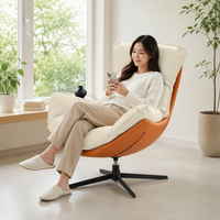 Fauteuil inclinable ergonomique pivotant, design nordique, fauteuil de luxe, fauteuil simple pour salon