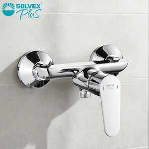 SOLVEX Robinet <span class=keywords><strong>de</strong></span> <span class=keywords><strong>douche</strong></span> <span class=keywords><strong>mitigeur</strong></span> chaud/froid en laiton <span class=keywords><strong>de</strong></span> haute qualité <span class=keywords><strong>pour</strong></span> salle <span class=keywords><strong>de</strong></span> bain d'appartement, jet doux, valve en céramique, montage mural, garantie 5 ans - Product Image 6