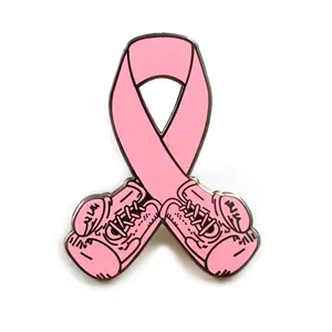 Vast Gifts Pin Factory Benutzer definiertes Logo Pink Ribbon Design Brustkrebs bewusstsein Anstecknadel