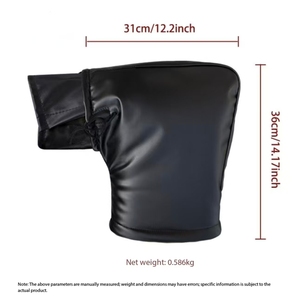 Puños de Manillar para Motocicleta, Forrados de Algodón y Felpa, de Cuero PU Engrosado, Impermeables, Resistentes al Viento, Cálidos, para Protección de Manos, Eléctricos - Product Image 5