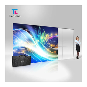 TianLang portátil LED Seg tela telón de fondo soporte de exhibición marco de aluminio caja de luz retroiluminada emergente para publicidad - Product Image 5