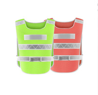 Gilet di Sicurezza Riflettente Senza Maniche ANSI Classe 2 in Poliestere, Resistente agli Strappi, Alta Visibilità per Bambini, Lavoro all'Aperto e Industriale