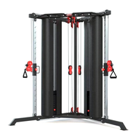 Machine à câble d'entraînement fonctionnelle de gymnastique à domicile, Machine à poulie double réglable avec piles de poids en plastique