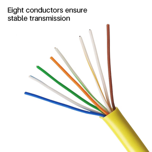 สายแพทช์อีเธอร์เน็ต Cat6 UTP สายแลน Gigabit RJ45 ทองแดงปลอดออกซิเจนชุบทอง 15U หนา 15U ชุบทองป้องกันการเกิดออกซิเดชัน ทนทาน - Product Image 1