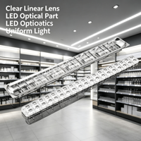 Lentille linéaire transparente extrudée pour contrôle UGR LED, design anti-éblouissement, éclairage suspendu encastré, confort visuel optimisé