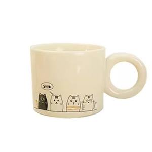 Taza de Cerámica de Gran Capacidad con Diseño de Dibujos Animados, Taza Creativa para Parejas de Gatos, Niña y Niño, Tazas de Café de Cerámica Lindas - Product Image 6