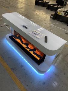 <strong>UK</strong> Best-selling Small Size Mirrored Electric <strong>Fireplace</strong> <strong>TV</strong> <strong>Stand</strong> Home Decor Featuring Heating and Bluetooth - Product Image 5