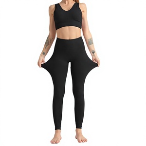 Conjuntos de Yoga para Mujer de Talla XXL de Alta Calidad, Impresión de Logotipo Personalizada, Cintura Alta Elástica, Ligeros, Transpirables, Sólidos, de 2 Piezas - Product Image 1