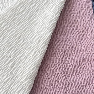 定制设计男童女童夏装95% 涤纶5% 氨纶褶皱针织时尚透气环保 - Product Image 4