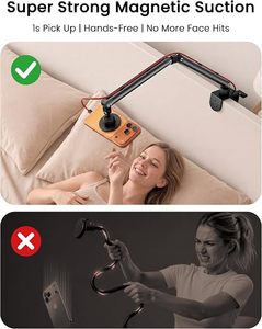 Phone Holder <b>for</b> Desk and Bed Strong Magnetic <b>Tablet</b> <b>Stand</b> Holder with Long Arm 360° Freely Adjustable Rotation Base - Product Image 4