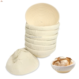 Xr Nhà Máy Giá Vòng Bánh Mì Chống Giỏ Cho Sourdough Mây Bánh Mì Cuộn Banneton Giỏ Với Vải Lót - Product Image 2