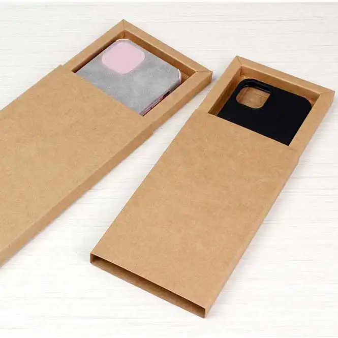 Embalagem de caixa de telefone ecológica de material reciclável de luxo personalizado OEM para caixa de gaveta de caixa de telefone