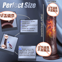 Beheizbarer Realistischer G-Punkt Dildo Vibrator 10 Stoß- und 10 Vibrationsmodi Leiser Starker Motor Silikon Wasserdicht Wiederaufladbar