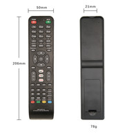 Télécommande TV AD-UL201+X compatible avec les téléviseurs LCD domestiques génériques, configuration à une touche, universelle