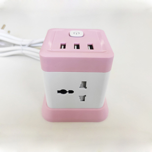 Thiết kế mới phổ Cube <span class=keywords><strong>USB</strong></span> thông minh Ổ cắm điện dải 3 cách 3 cổng <span class=keywords><strong>USB</strong></span> chỉ số ánh sáng điện mở rộng dây 16A đánh giá - Product Image 1