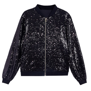 Nueva chaqueta de <span class=keywords><strong>lentejuelas</strong></span> pequeña de Hip Hop para hombres europeos americanos para Conciertos de Primavera disfraz de Halloween uniforme de béisbol transfronterizo - Product Image 6
