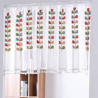 Housse de rideau de porte américaine cuisine courte armoires à rideaux moche café rideau moderne style simple polyester vente en gros