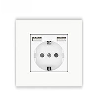 Prise murale double Schuko MVAVA, norme européenne, cadre en plastique, 16A, avec 2 ports USB-C
