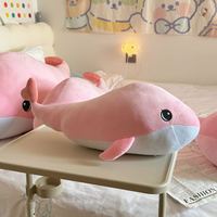 Niedliches Delfin-Plüschkissen in Verschiedenen Größen Flauschiges Stofftier Meerestier-Spielzeug Langes Körperkissen für Zuhause Schlafzimmer Sofa Dekoration