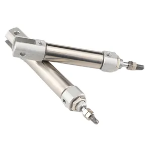 CJ2B Pneumaric Stainless Steel Piston Small Mini Air Cylinder Adjust Stroke Double Acting Cylinder