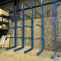 Étagère cantilever industrielle réglable et assemblable en acier robuste résistant à la corrosion pour une utilisation en intérieur/extérieur