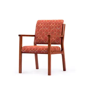 تصميم المعدات الأصلية كرسي خشبي منجد من القماش لغرفة المعيشة مع أرجل خشبية صلبة كرسي أريكة