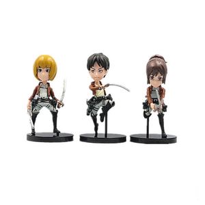 Set de 6 Muñecos de Ataque a los <span class=keywords><strong>Titanes</strong></span>, Versión Q, Shingeki No Kyojin, Modelo de Decoración de PVC, Figuras de Acción de Anime - Product Image 2