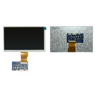 Panneau LCD TFT 7 "1024*600, 50 broches RGB, 500cd/m², Kit de module d'écran LCD industriel avec carte de commande de pilote, câbles de connexion