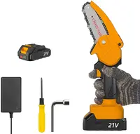 Portable Hand-held Lithium Chainsaw, Small Cordless Battery