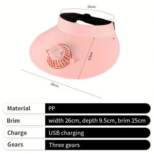 2026 Sun <b>Hat</b> with Cooling Fan Portable Cooling Outdoor Lightweight Rechargeable Summer Visor <b>Hat</b> with Fan <b>for</b> Outdoor - Product Image 3