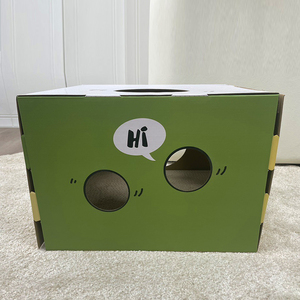 UFBemo Eco Papelão Bonito Pet <span class=keywords><strong>Scratcher</strong></span> Casa Removível Cat Shelter Grande Armazenamento Interior Cat Papelão Casa - Product Image 4