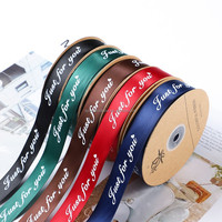 Pita Satin Cetak Kustom Lebar 4cm 11/2 Berbagai Ukuran untuk Buket Bunga Grosir Liburan