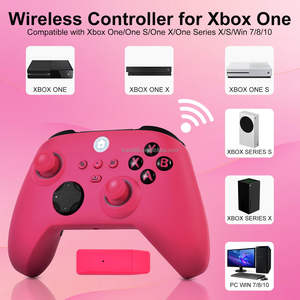Manette sans fil 2,4 GHz avec moteur de vibration Turbo pour One S/X/PC, inclut une prise casque, personnalisable, rose bonbon - Product Image 5