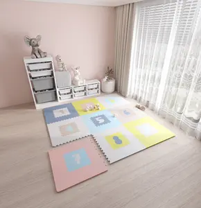 Lifttop personnalisé conception colorée Non toxique intérieur lettre éducatif enfants Puzzle tapis Puzzle bébé tapis avec numéro de l'alphabet