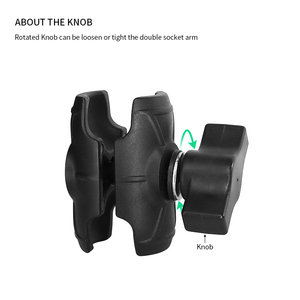 Support de téléphone pour moto en nylon renforcé VINmounts, bras court de 6 cm, compatible avec le support de téléphone portable à boule de taille B VIN-B-6 - Product Image 2