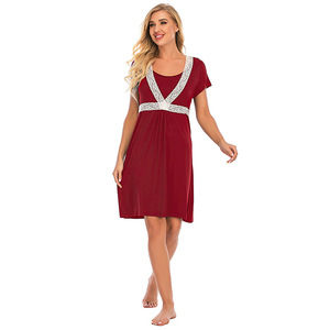 <span class=keywords><strong>Pijamas</strong></span> <span class=keywords><strong>de</strong></span> <span class=keywords><strong>Lactancia</strong></span> para mujeres embarazadas con apertura lateral Primavera <span class=keywords><strong>Invierno</strong></span> Modal acogedor manga corta ropa <span class=keywords><strong>de</strong></span> alimentación para mujer señora - Product Image 6