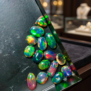 High Quality Natural Ethiopian Black Opal Cabochon Gemstone Welo Freeform Opal Making Jewelry Custom Size AAA Quality Third - Product Image 3