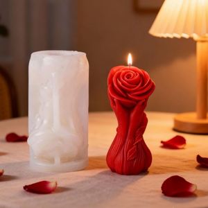 Molde de Silicona para Velas Aromáticas con Forma de Ramo de Rosas Románticas, Manualidades Decorativas para el Día de San Valentín, Empaquetado Individualmente - Product Image 3