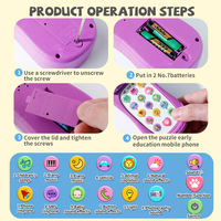 Nouveau Jouet Téléphone Portable Bébé d'Éveil Éducatif, Lumières LED Colorées, Musical Intelligent, en Plastique, Cadeau pour Enfants