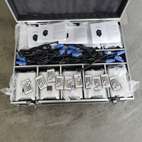 Kit de projecteurs LED Par 6x18W RGBWA+UV 6-en-1 sur batterie avec flight case de chargement, contrôle DMX sans fil via application, éclairage d'ambiance pour événements