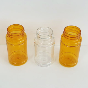 <span class=keywords><strong>3.5</strong></span> oz. (100 CC) rõ ràng/Vàng Pet rộng miệng chai nhựa Đóng gói với CRC cap/vít cap cho người lớn vitamin Gummies - Product Image 6