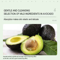 Masque visage coréen personnalisé à l'essence d'avocat, enrichi en vitamines et acide hyaluronique, nourrissant et hydratant en profondeur